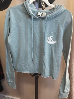 Roxy Seafoam Green Pullover Hoodie with Subtle Print